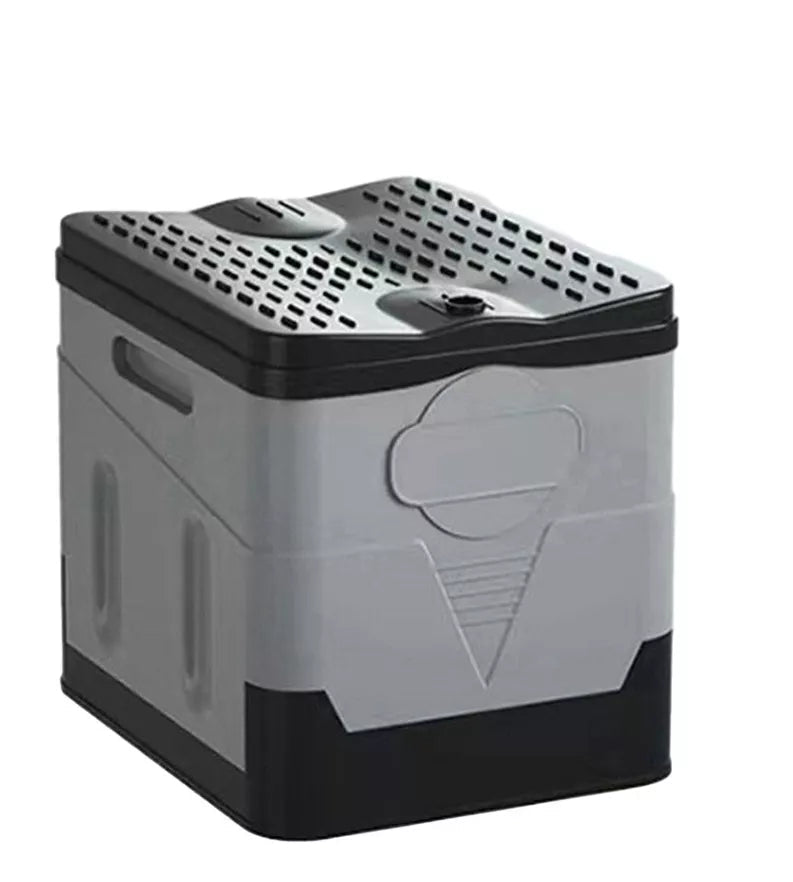 Inodoro Plegable Para Acampar, Cubo Para Auto negro Genérico