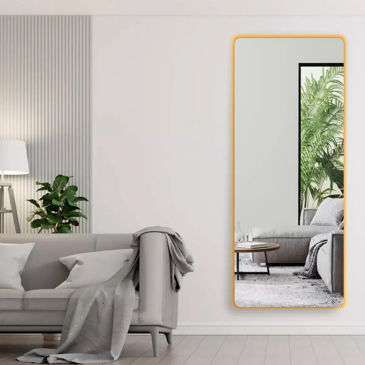 Espejo de cuerpo entero a piso o pared Gold LFM601 5A7 155x45 cm