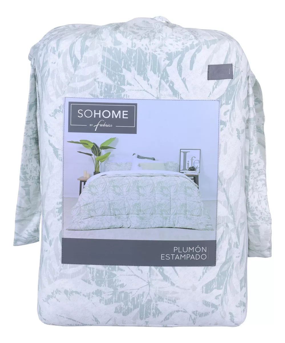 Plumon Estampado Sohome 818155 / 100% Poliester Verde 2 Plaza