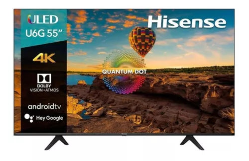 Televisor smart tv hisense u6 series 55u6g lcd  4k 55" [Openbox]