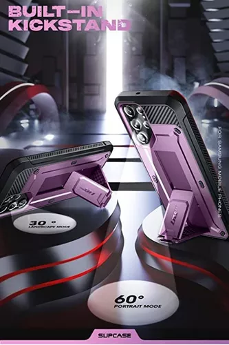 Funda Resistente Supcase Para Galaxy S22 Ultra 5G Ub Pro Vino Tinto Liso