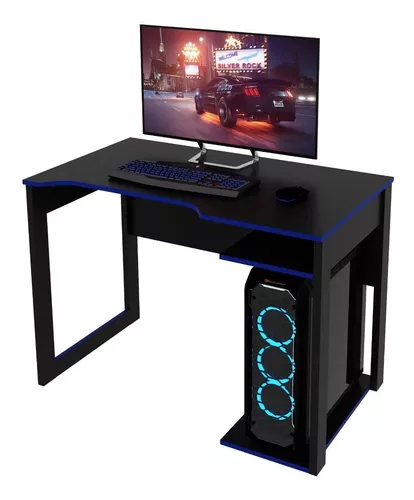 Mesa Gamer Tecnomobili Me4161 Negro / Azul