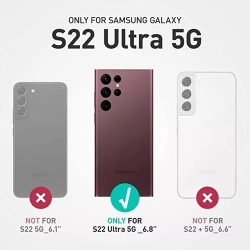 Funda Resistente Supcase Para Galaxy S22 Ultra 5G Ub Pro Vino Tinto Liso