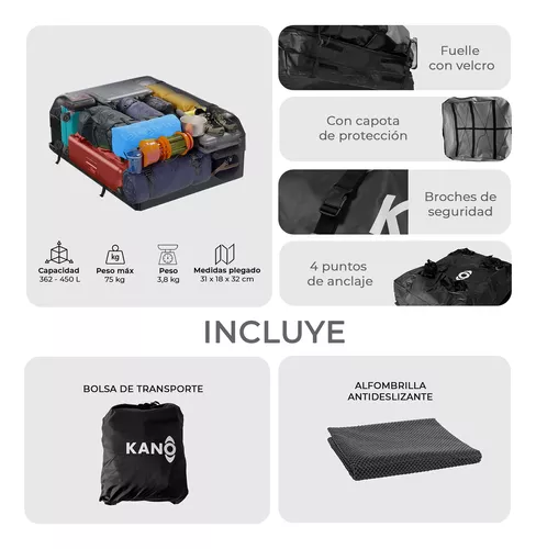 Bolso Seco Resistente Al Agua Kano Impermeable Negro Y Gris