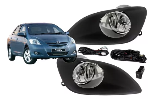 Kit Neblineros Toyota Yaris Sedan 2006-2013 Bisel Negro