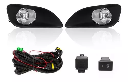 Kit Neblineros Toyota Yaris Sedan 2006-2013 Bisel Negro