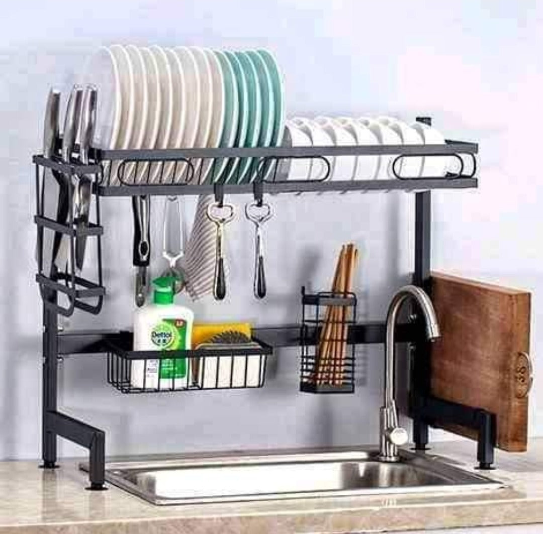 Secaplatos Moderno Acero 65 Cm Kitchen Rack Negro  [Openbox]