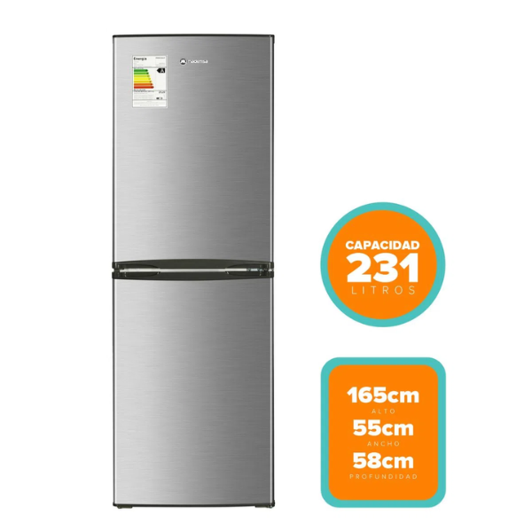 Refrigerador Mademsa Nordik 415 Plus Gris 231 Lts [Openbox][wall]