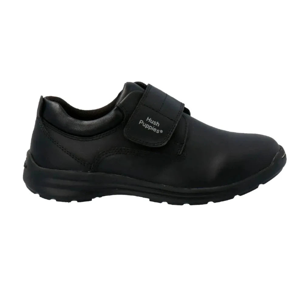 Zapato Escolar Hush Puppies Jungle  Velcro Negro 31 Niño