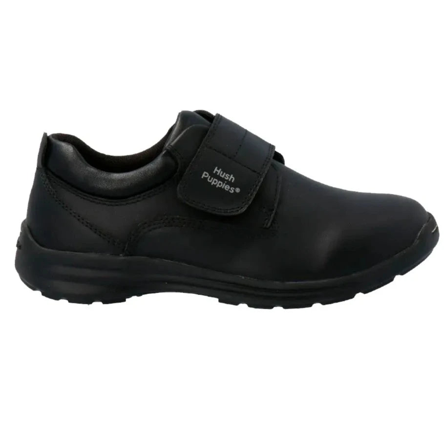 Zapato Escolar Hush Puppies  Jungle Velcro Negro 29