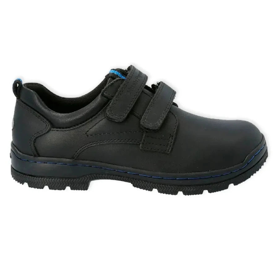 Zapato Escolar Hush Puppies  1 Work Velcro Negro 30