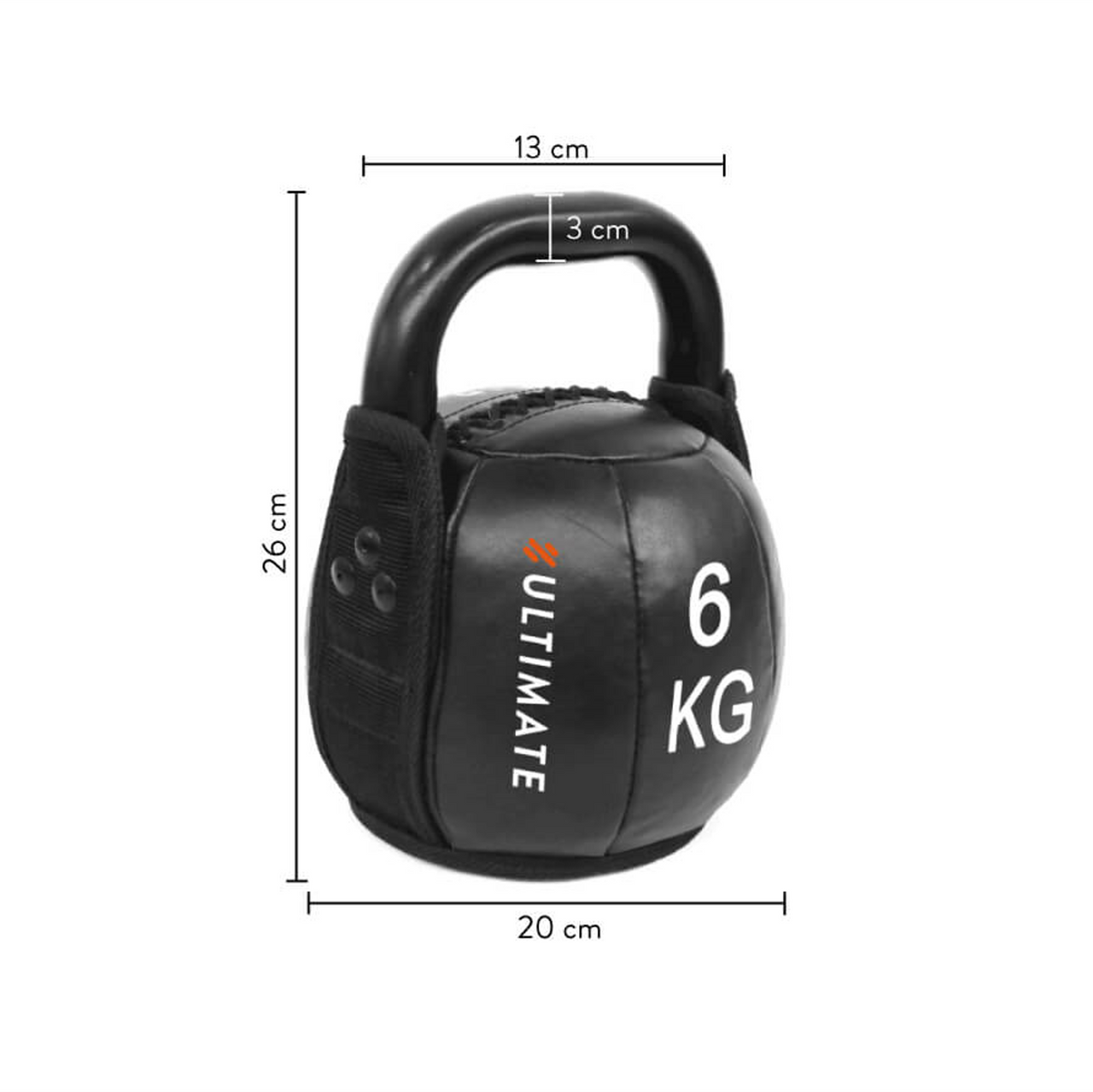 Kettlebell Ultimate Fitness Soft Pro Negro 6Kg