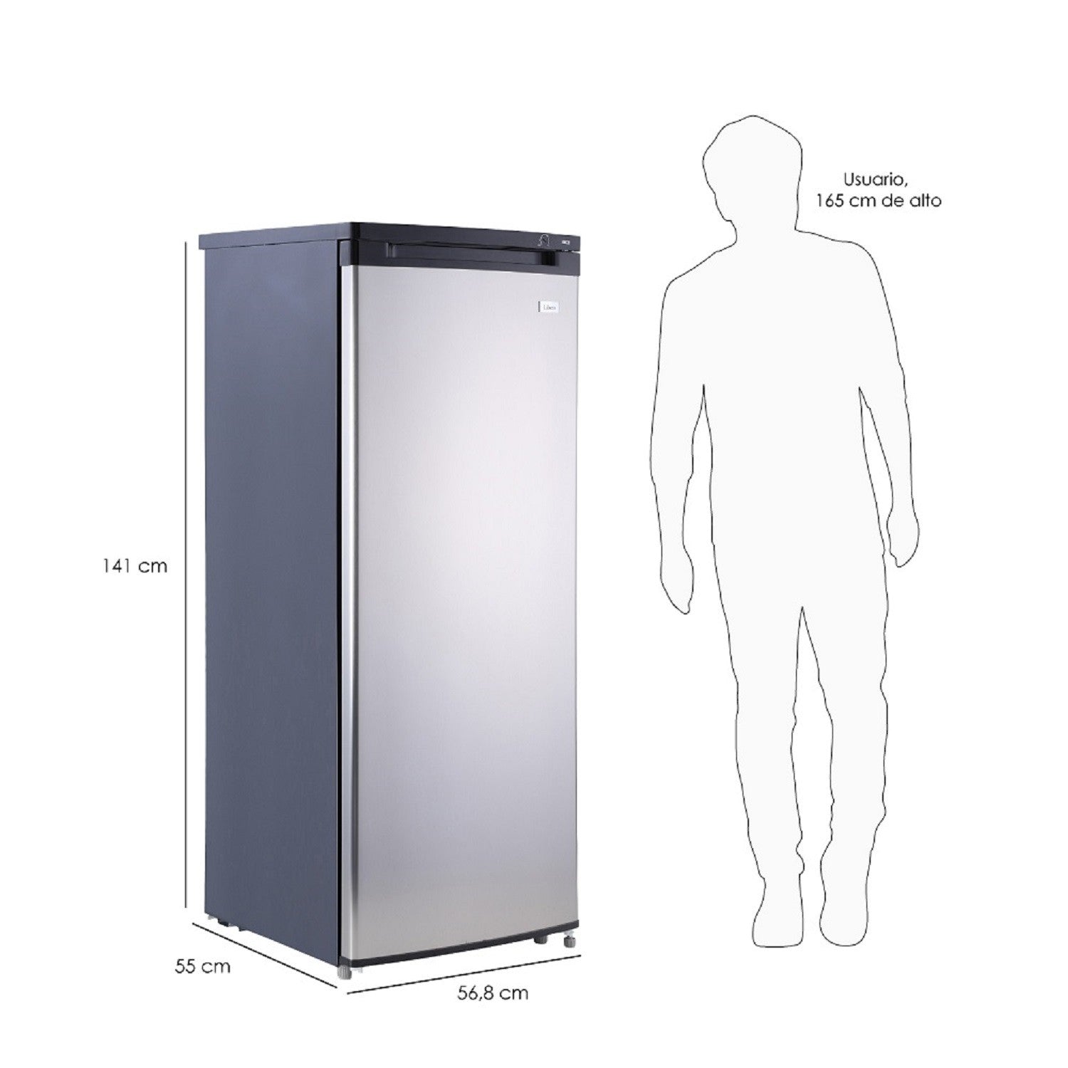 Freezer Vertical Libero Lfv-200I Inox 180 Lts