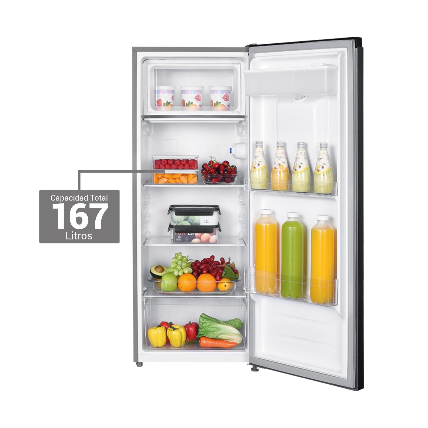 Refrigerador Monopuerta Frio Directo Ventus Lrm-178Dfnw Negro 167 Lts