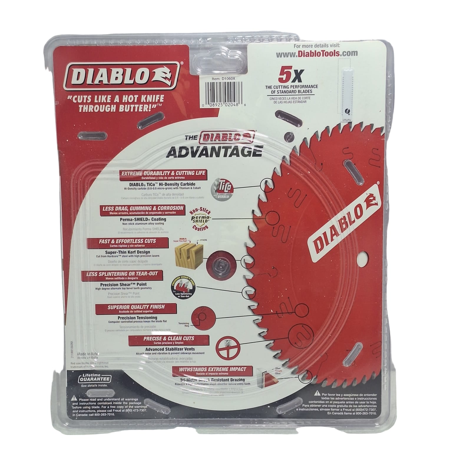 DISCO DIABLO PARA SIERRA ACABADO FINO ROJO 10PULG