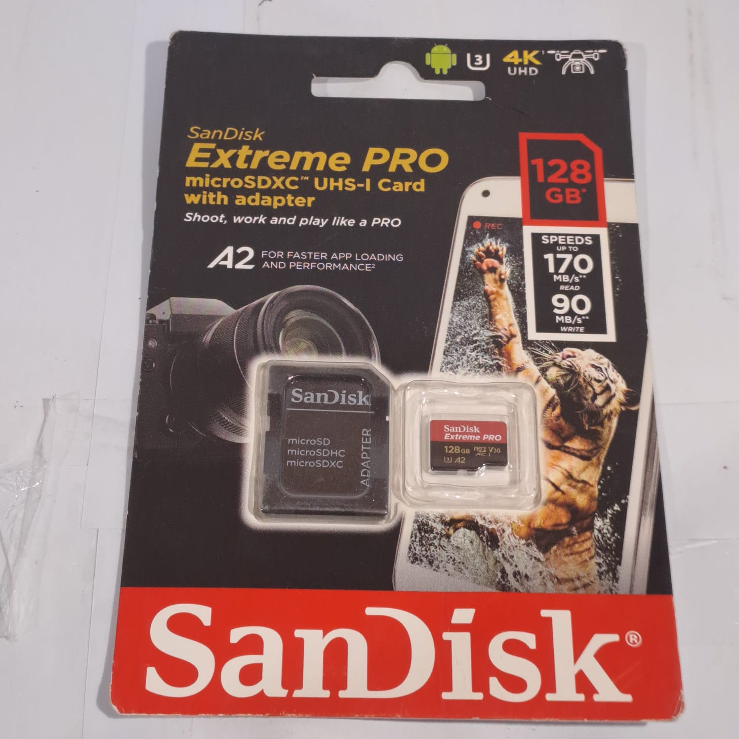 Tarjeta Microsd Con Adaptador Sd Sandisk Extreme Pro 128Gb