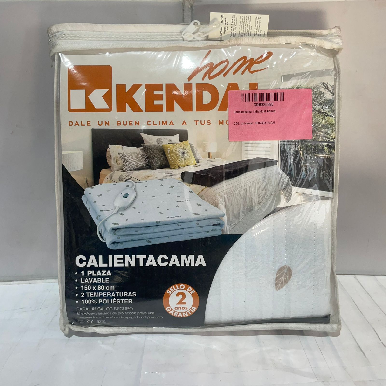 Calienta Cama Kendal 1 Plaza Lavable Blanco 220-230V  [Openbox]