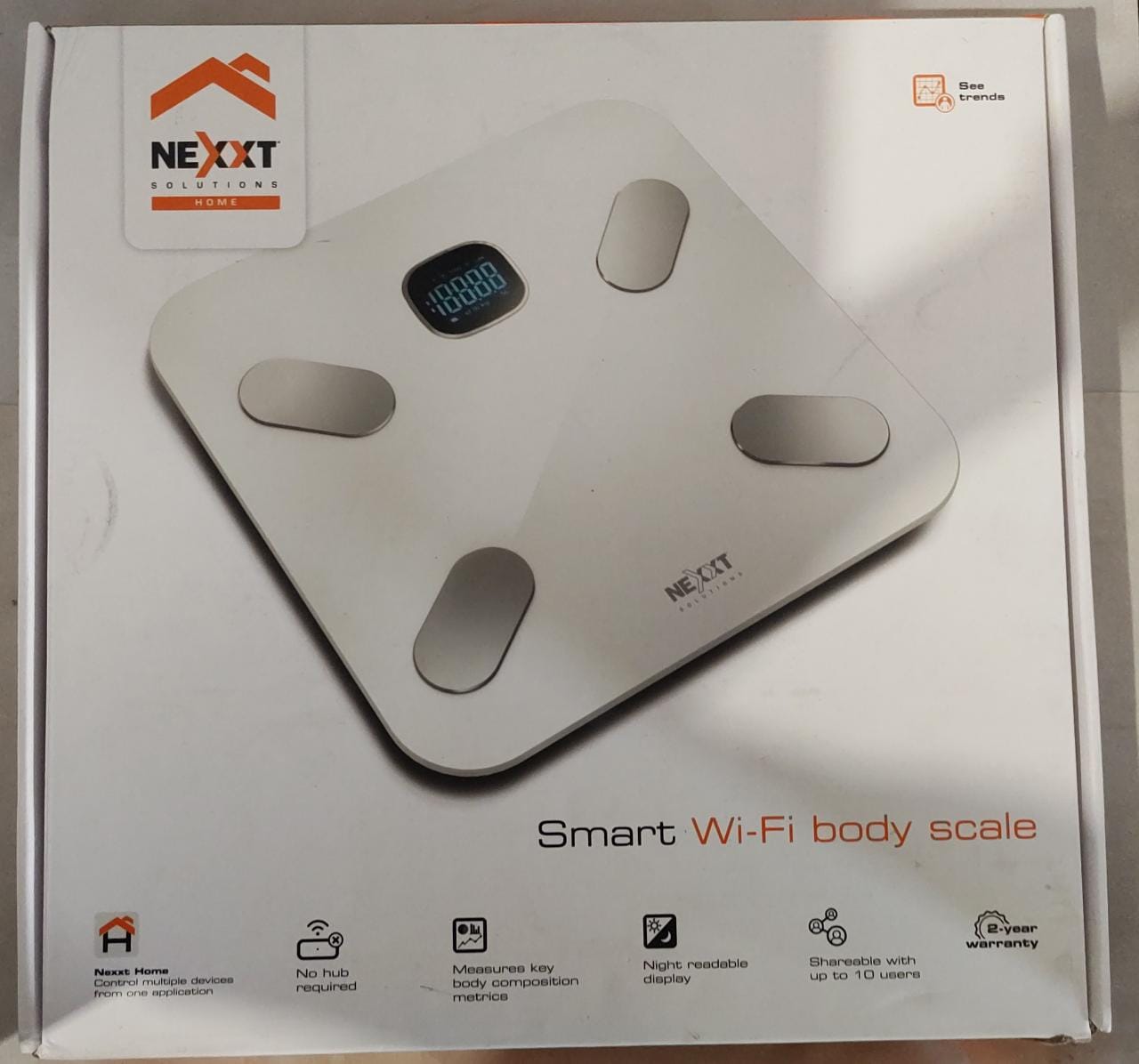 Pesa digital nexxt solutions smart wi-fi body scale/nha-s130 [Openbox]