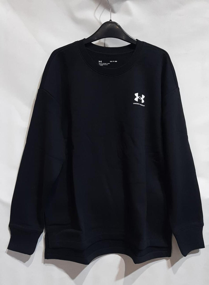 Polerón under armour rival fleece oversize crew negro talla s