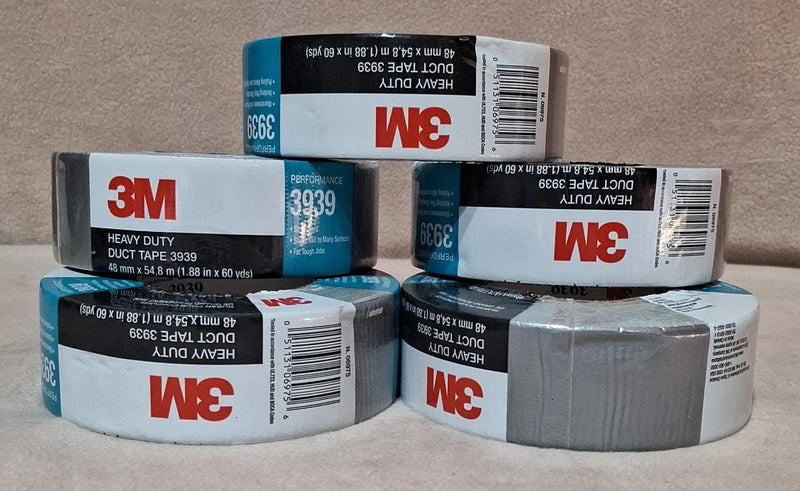 Pack de 5 Cintas multiuso 3m americana gris duct tape 54mt x 48mm