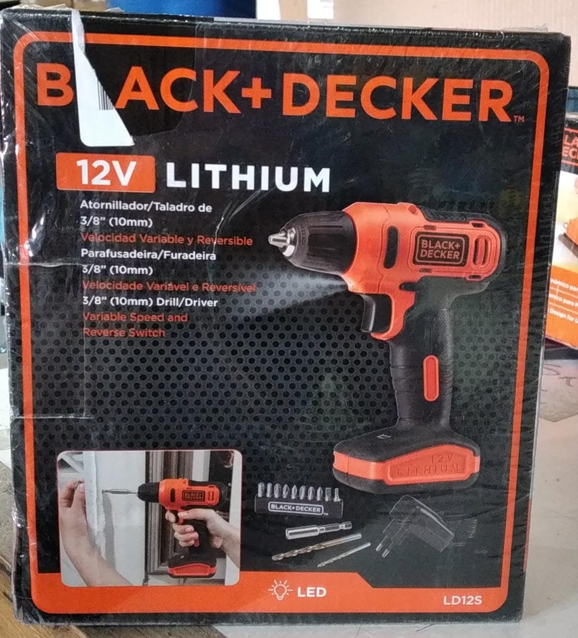 Atornillador/Taladro Black + Decker Ld12s 3/8" (10mm) 12v 15 Pieza