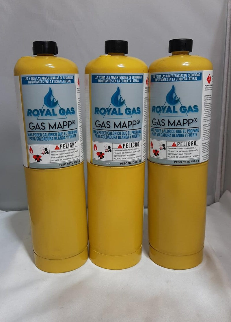 Pack de 3 cilindros royal gas mapp 453g