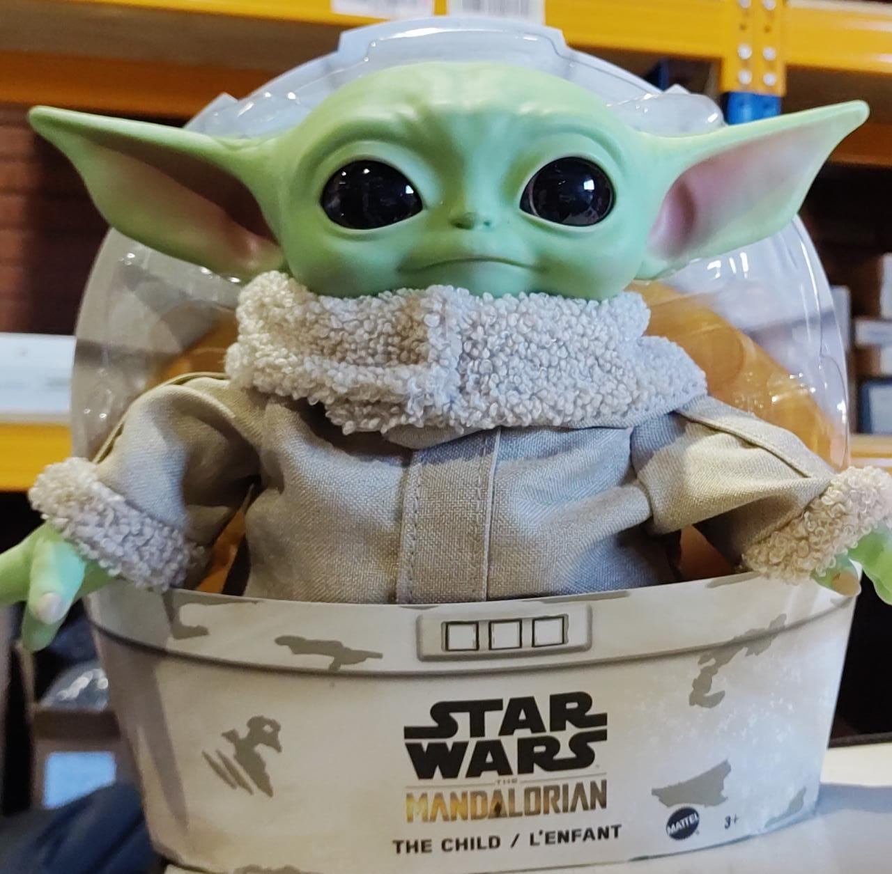 Peluche Baby Yoda Mattel Star Wars  Mandalorian 30cm