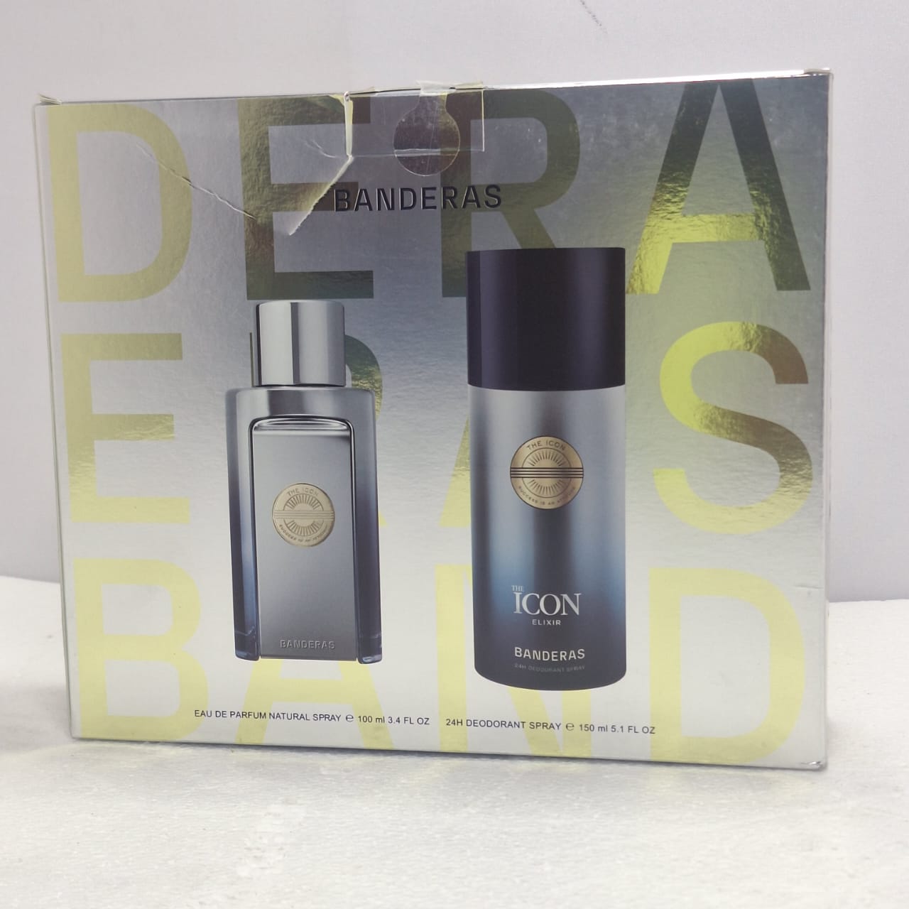 Set Eau de Parfum Natural Spray + Deodorant Spray Antonio Banderas Icon Elixir