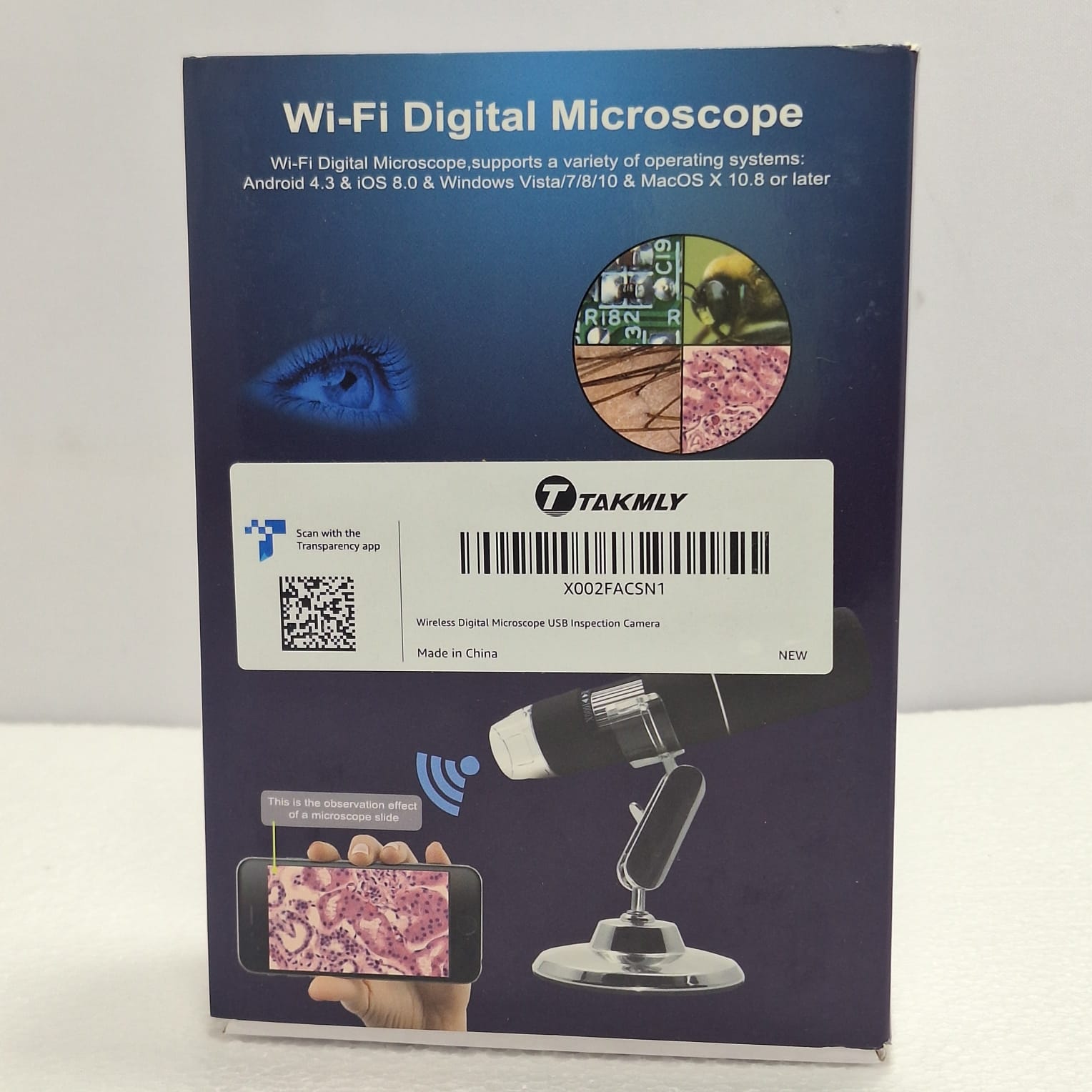 MIICROSCOPE DIGITAL USB TAKMLY WIRELESS INSPECTION CAMARA NEGRO