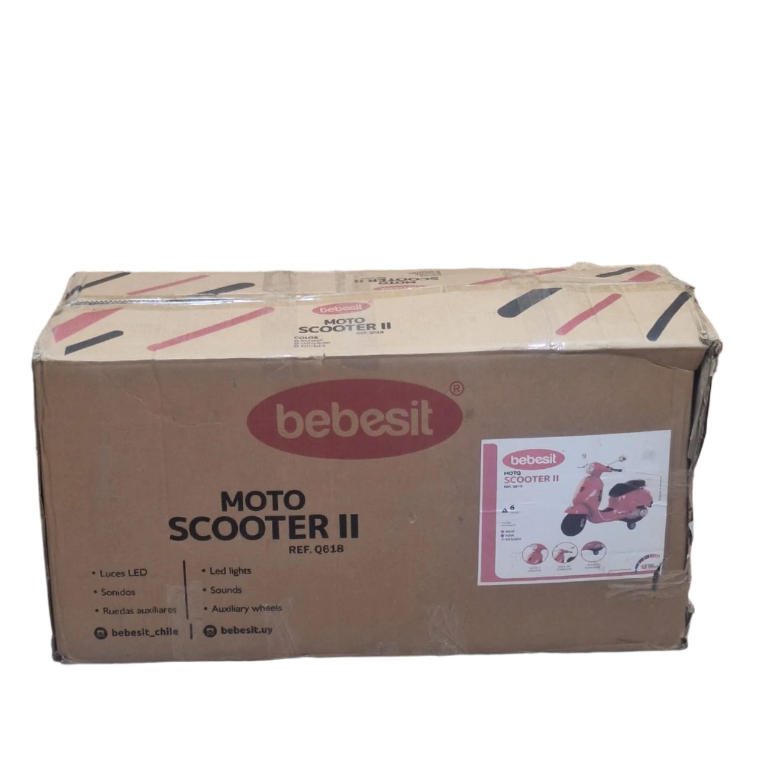 Moto A Bateria Bebesit Moto Scooter Ii / Q618 Azul Nino