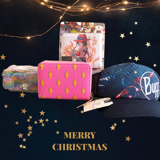 SET REGALO AMIGO SECRETO 6 JOCKEY BUFF / ESTUCHE TODOMODA / BILLETERA ANIME ACE / BILLETERA ID 3