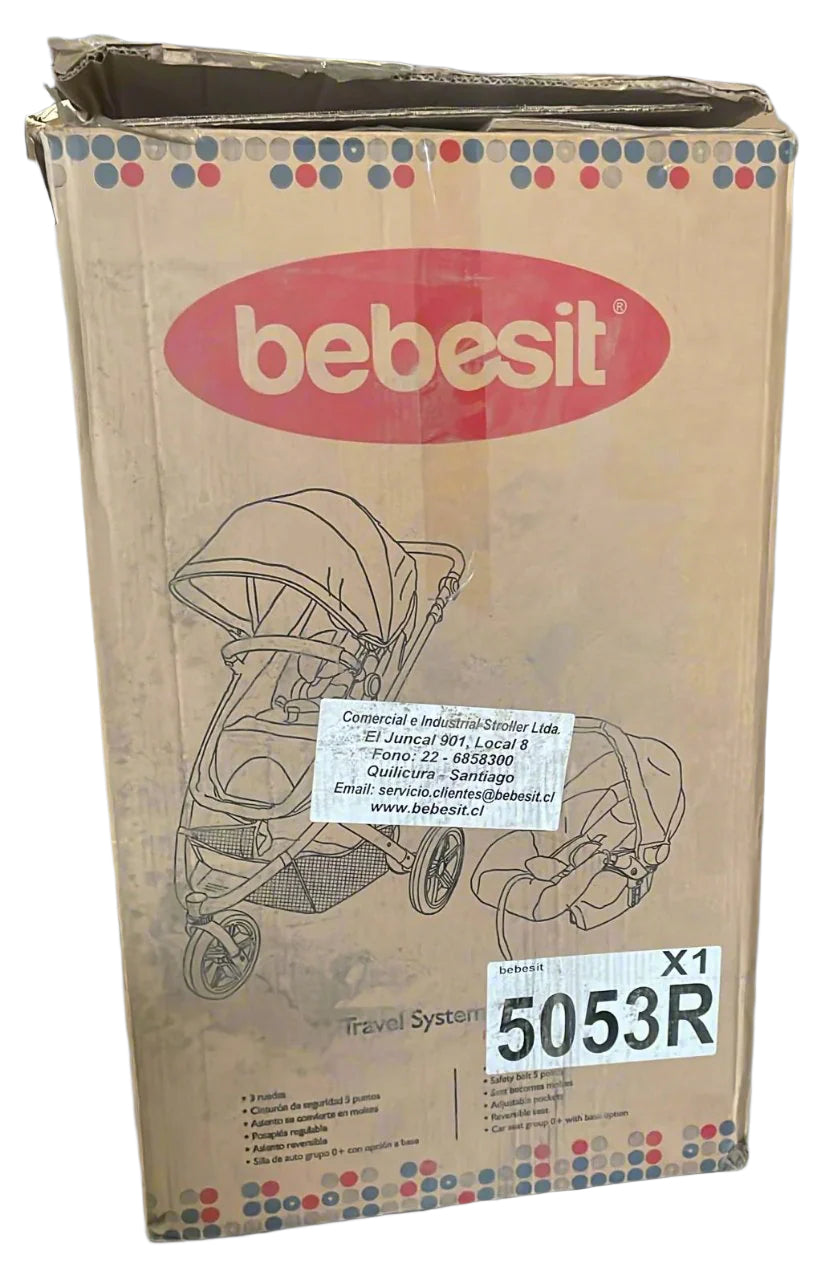 Coche Travel System Bebesit Trek Rojo Caja