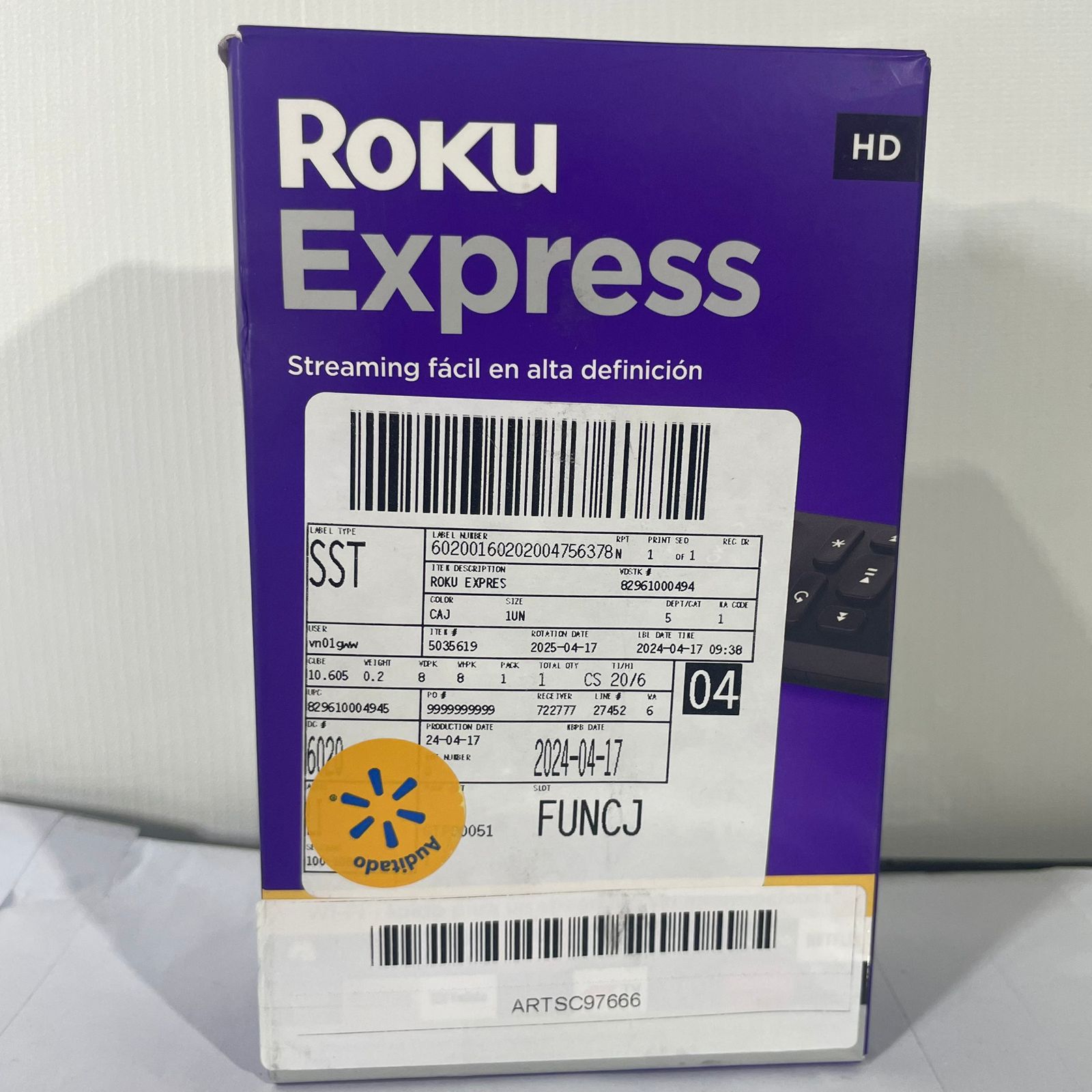 Express Roku Con Control Remoto 4K Negro [Openbox]