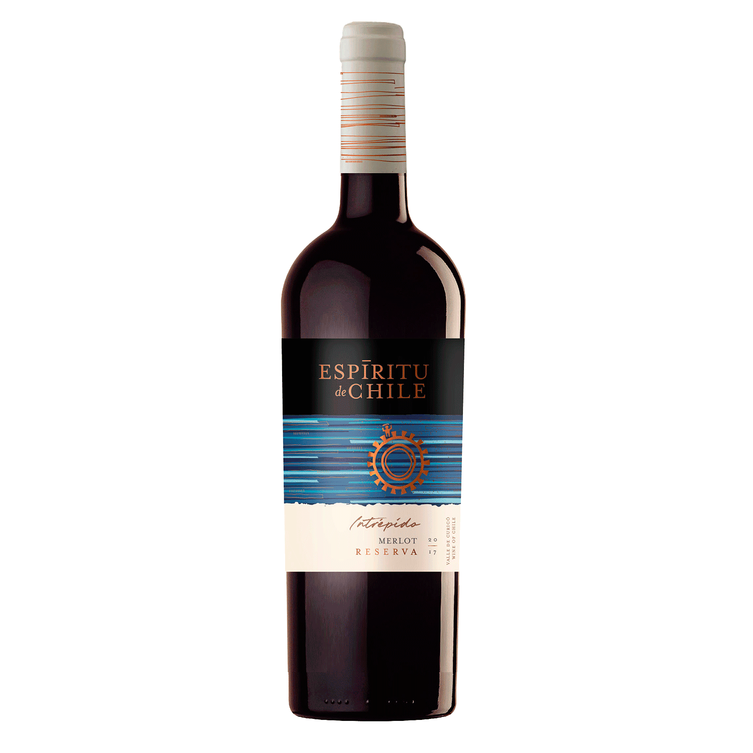 Vino Espiritu De Chile Intrepido Merlot Valle De Curico 750 Ml 1 Botella 2020