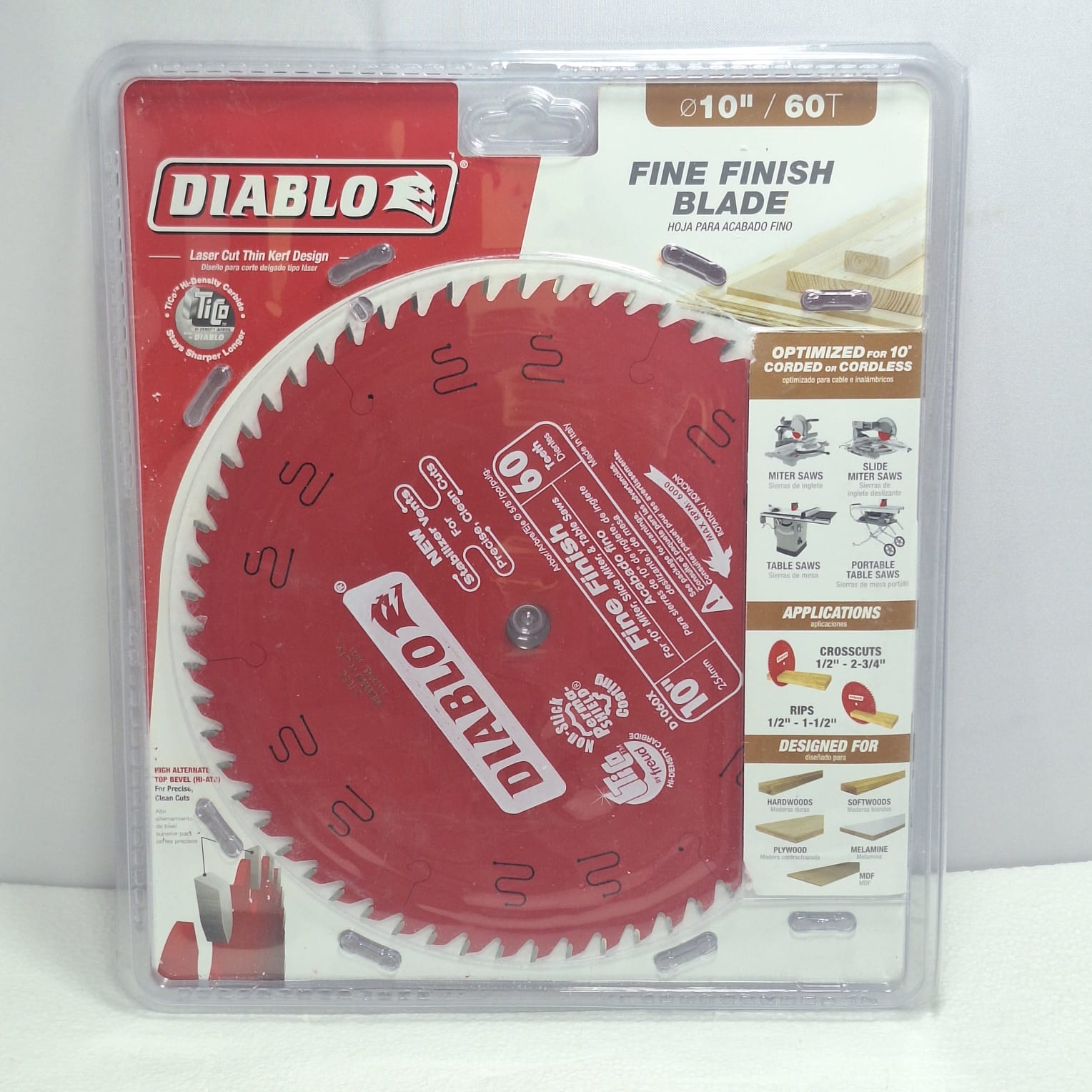 DISCO DIABLO PARA SIERRA ACABADO FINO ROJO 10PULG