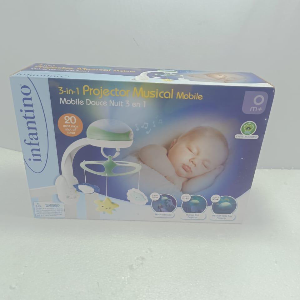 Projector Musical Mobile 3 En 1 Infantino Verde 0+