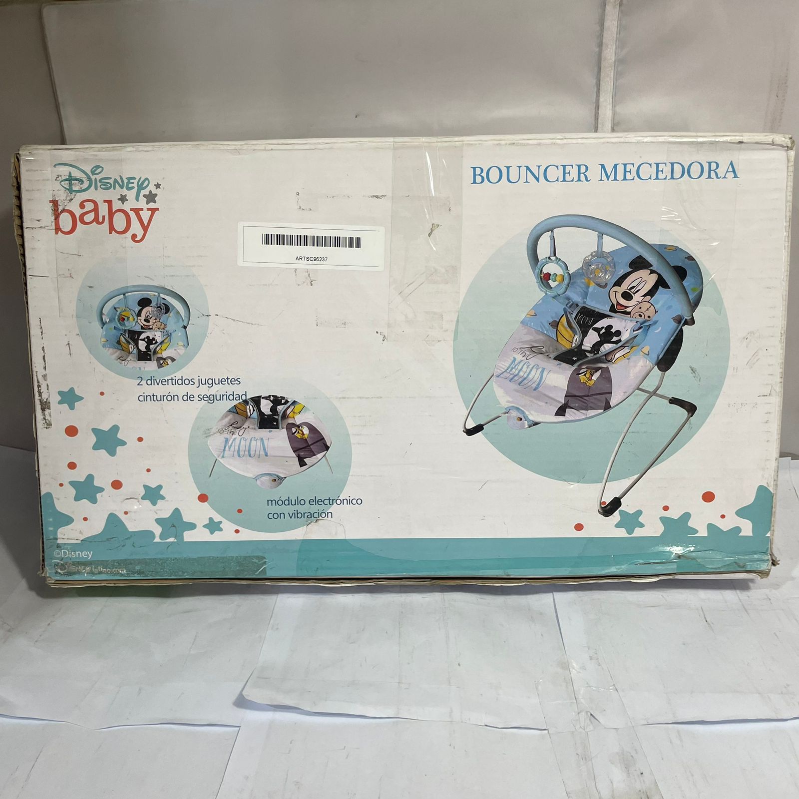 Silla Nido Vibradora Mickey Mc338 Celeste  [Open box] [RM]