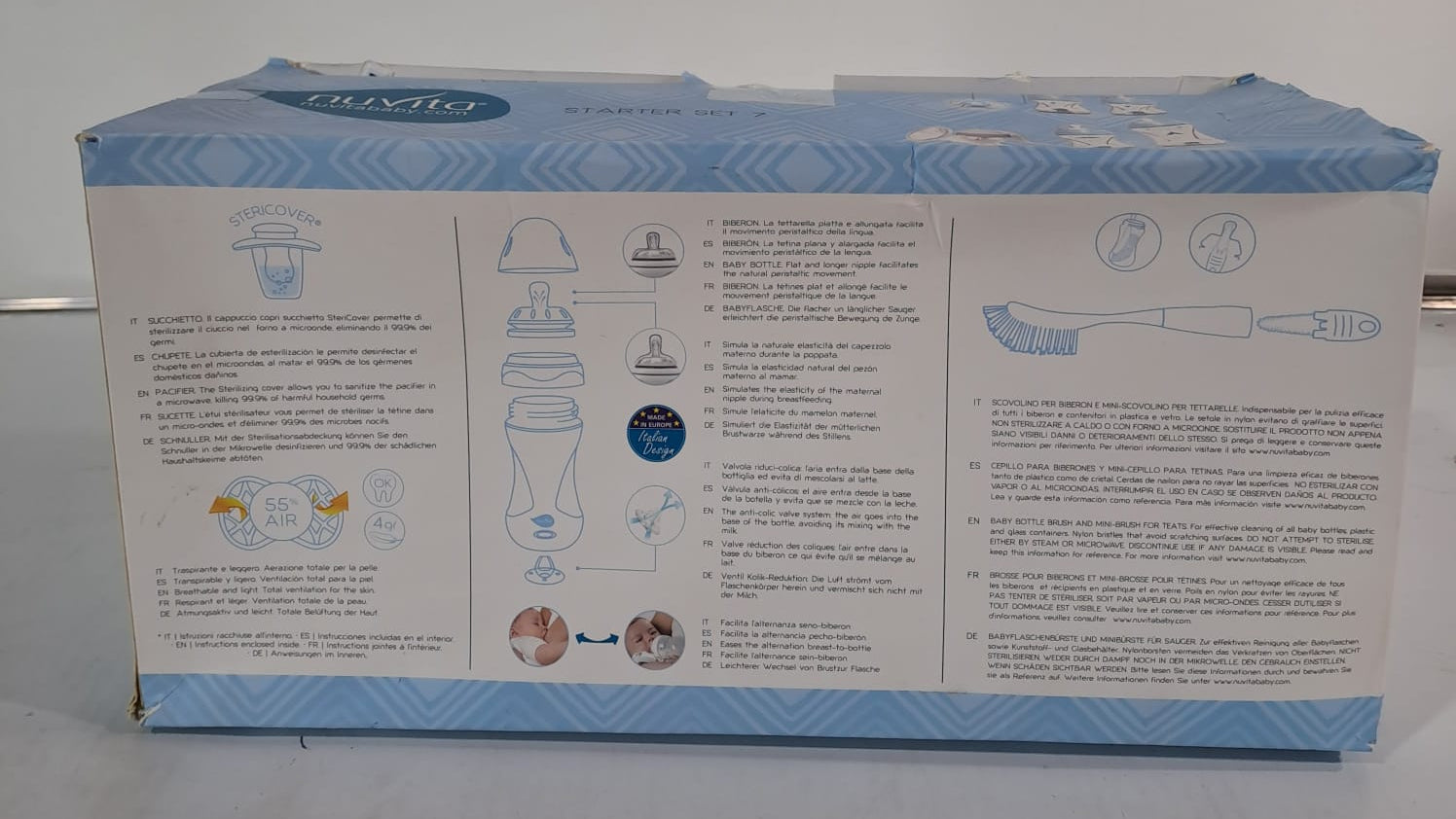 Set de Lactancia Starter Nuvita 7 Azul