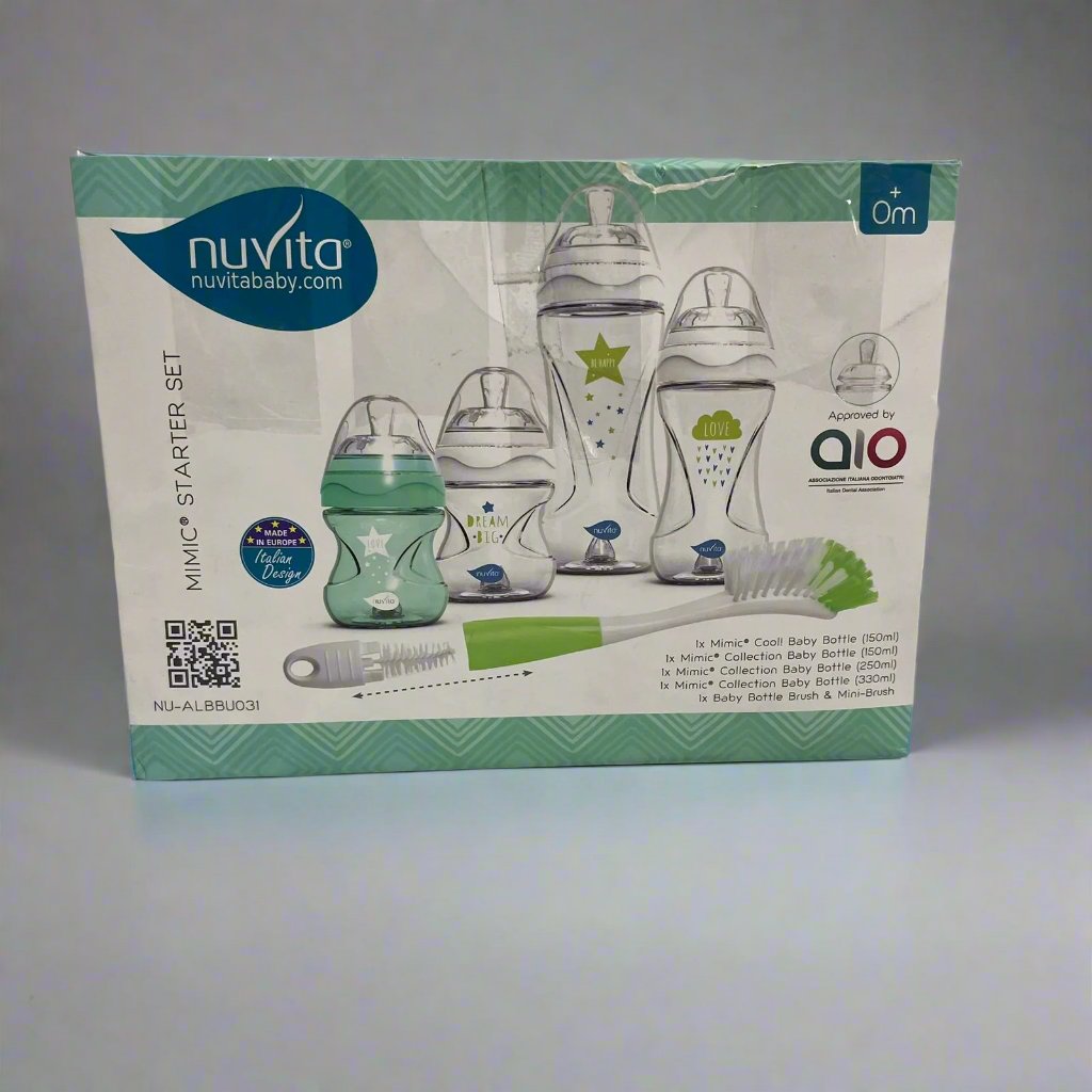 Set De Mamaderas + Cepillo Nuvita Vbuo31-Xl Verde