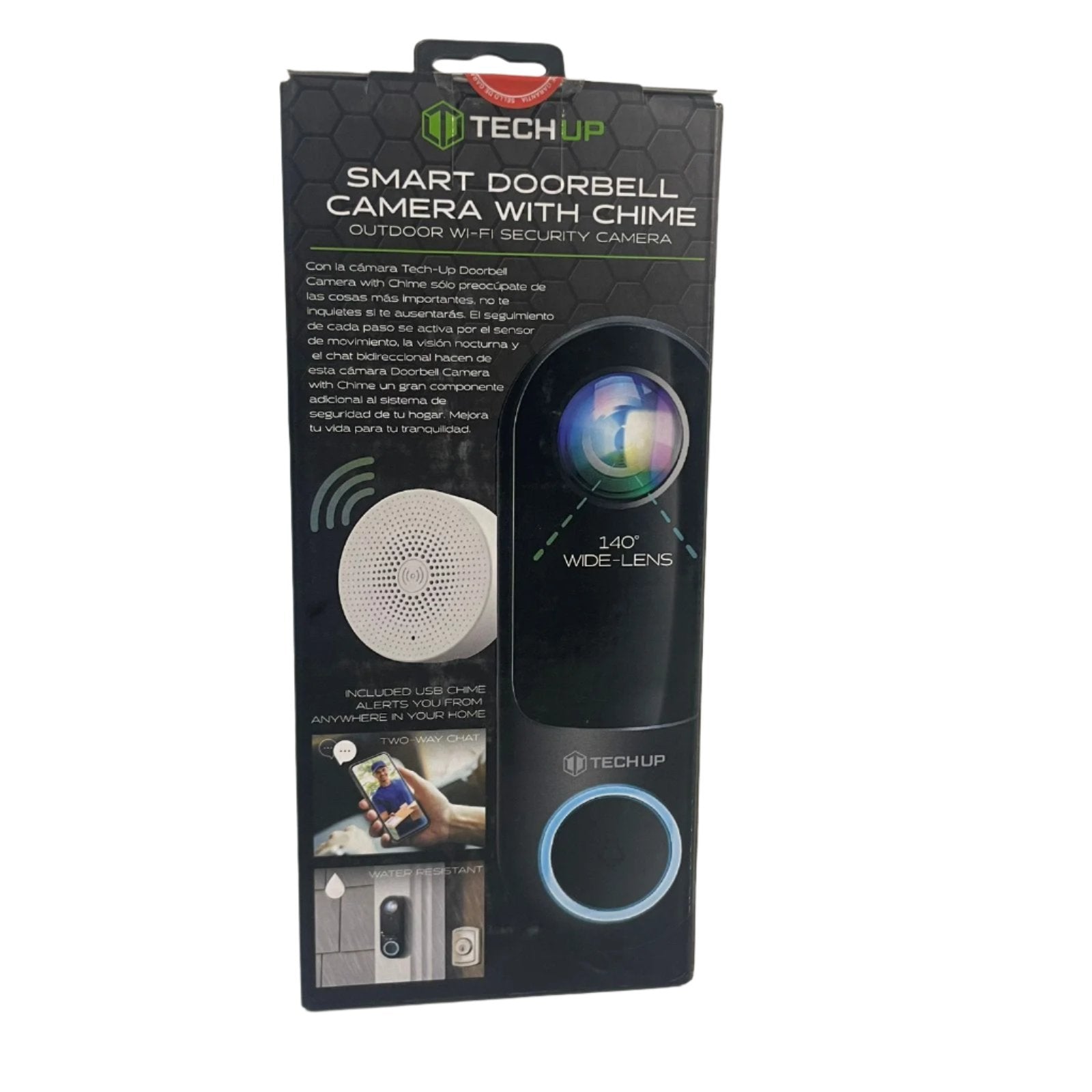 Cámara Smart Doorbell TechUp DR101 Negro