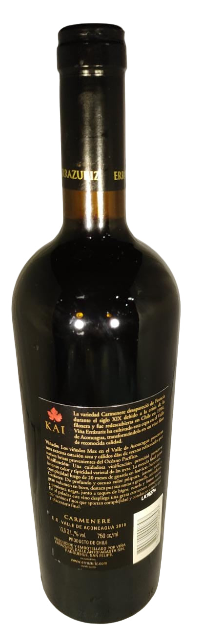 Vino Tinto  Errazuriz Kai Carmenere 750 Ml 2013