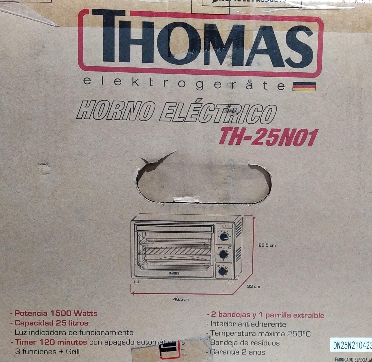 Horno Eléctrico Thomas Th-38i Inox 38 Litros