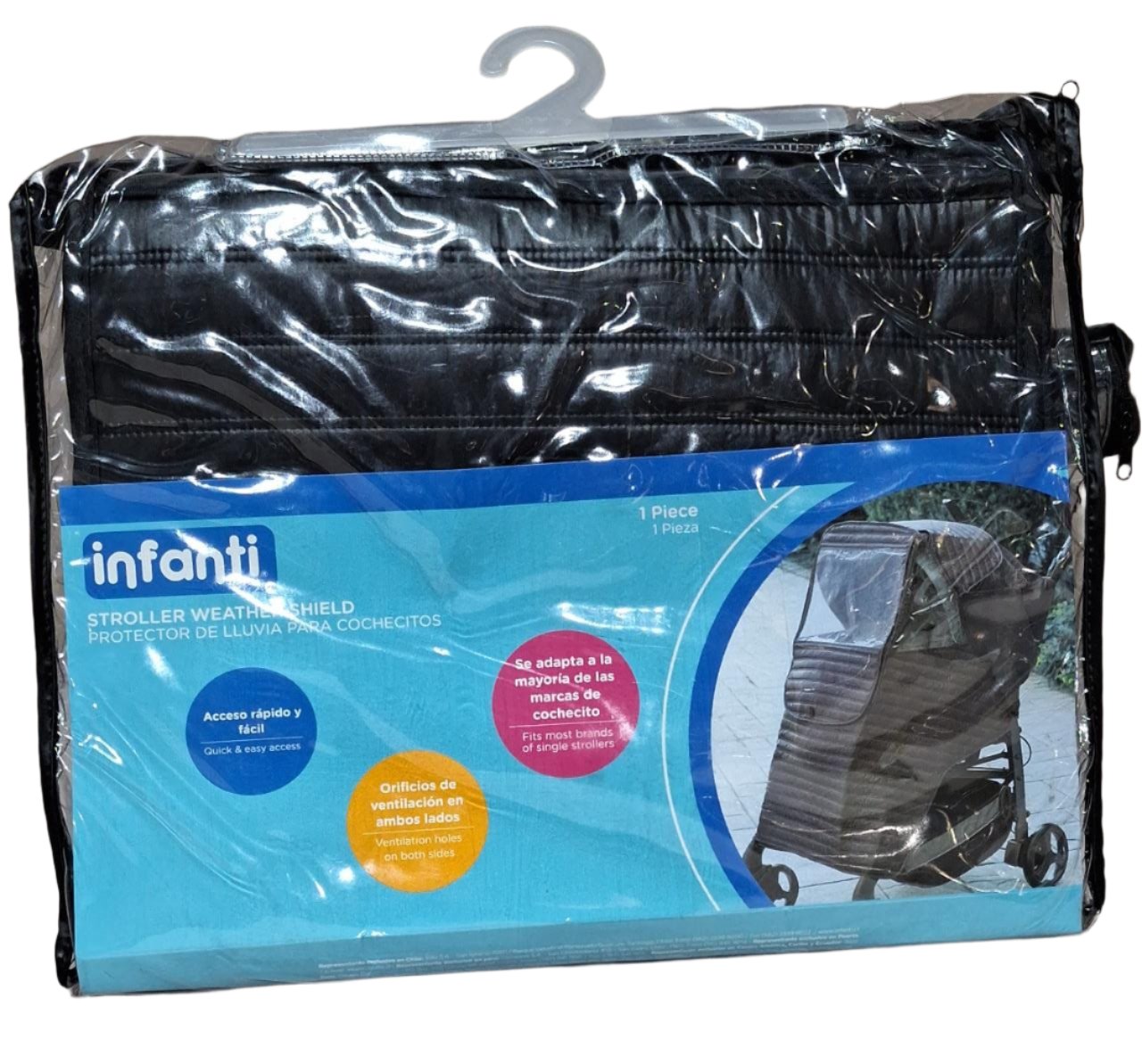 Pack de 6 Protector De Lluvia Para Cochecitos Infanti Negro