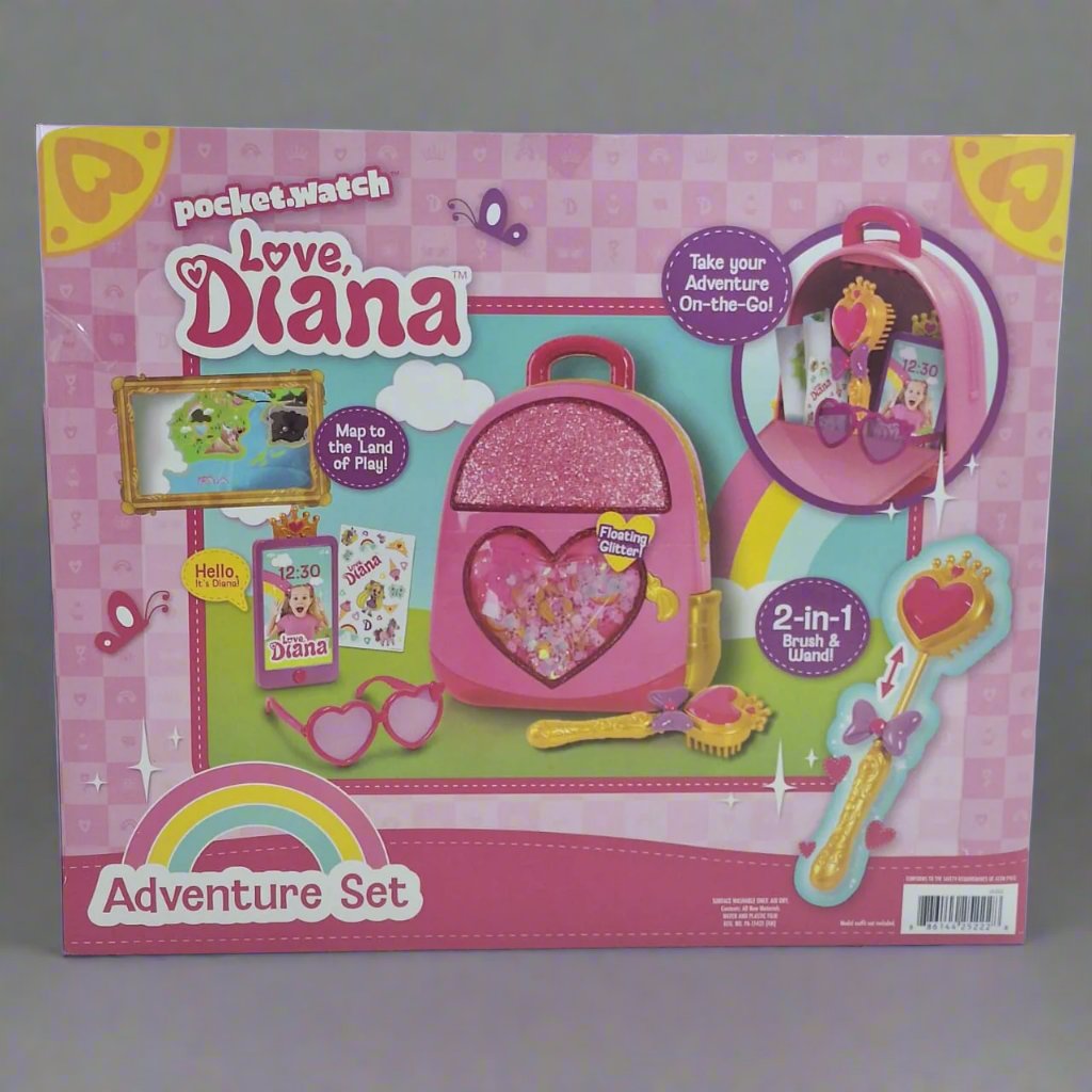 Love Diana Adventure Set, set de juego de rol de 5 piezas, rosa Just Play Just Play