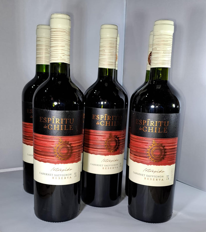 Pack 6 vinos espiritu de chile intrepido cabernet sauvignon 2018