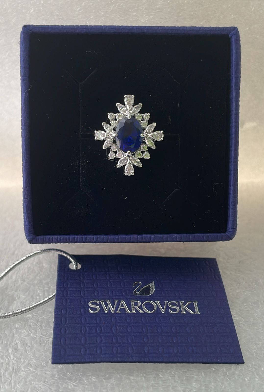 Anillo ring sapp swarovski 5513211 azul - plateado femenino [Openbox]