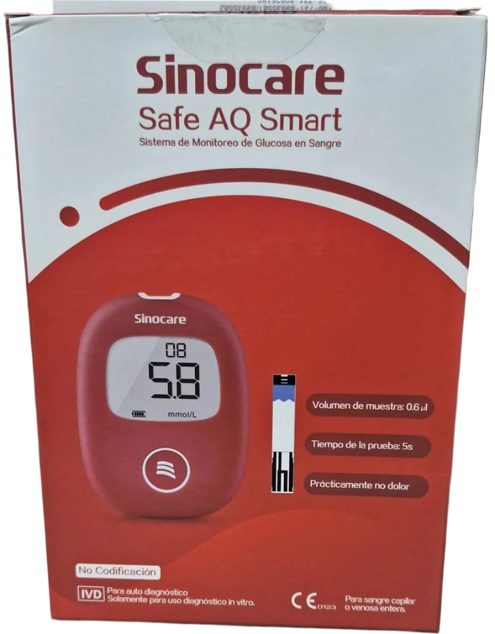 Pack de 8 Sistemas de Monitoreo de Glucosa SinoCare Safe AQ Smart