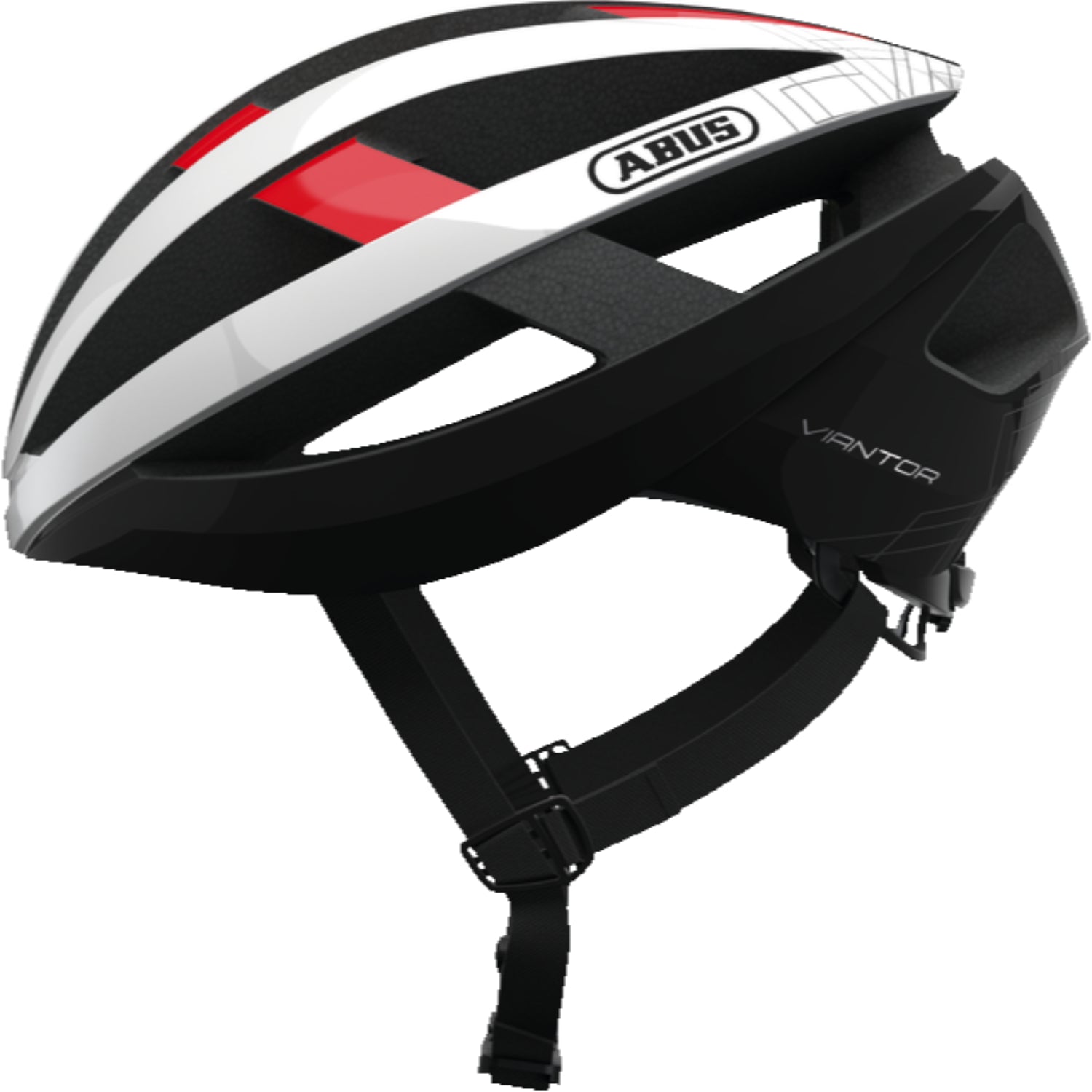 Casco De Bicicleta Abus Road Viantor Blanco / Rojo M