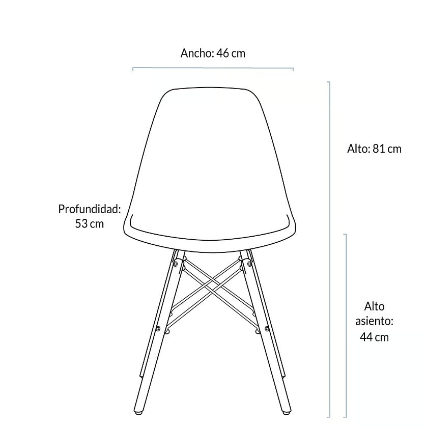 Silla DSW Eames Blanco Form Design PC-016WP.