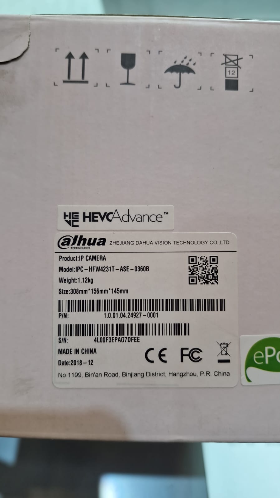 Ip Camara Dahua Ipc-Hfw4231T-Ase-0360B